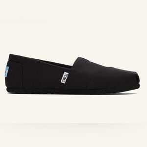 Toms Alpargata Slip-On Flats, Black Canvas, Women's 6 M